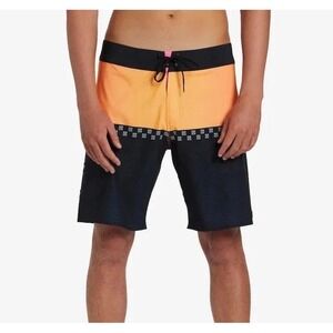 BILLABONG Fifty50 Airlite Swim Trunks Board Shorts Black‎ Orange Sz 34 *NEW* $69